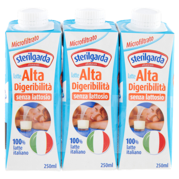 sterilgarda latte Alta Digeribilità senza lattosio Microfiltrato 3 x 250 ml