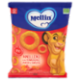 MELLIN Merenda Biologica Re Leone Simba, Anellini con Pomod, Zucca e Carota, adatto dai 12 mesi,15g