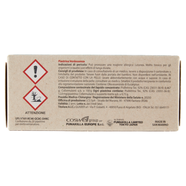 VAPE Piastrine Verdessenza 20 pz