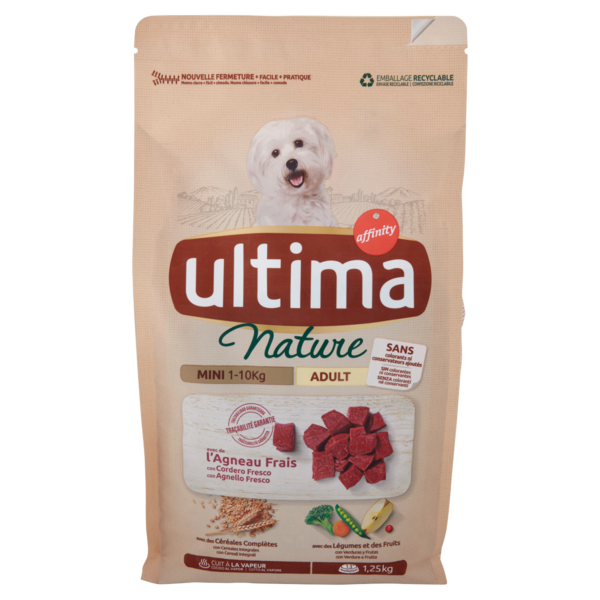 Ultima Nature Dog Mini 1-10kg Adult con Agnello Fresco 1,25 kg