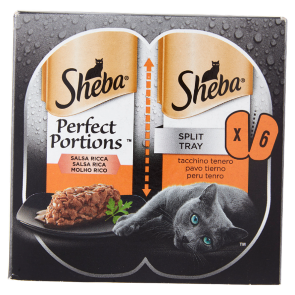 Sheba Perfect Portions Salsa Ricca tacchino tenero 3 x (2 x 37,5 g)