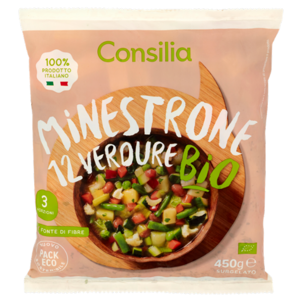 Consilia Minestrone 12 Verdure Biologico Surgelato 450 g
