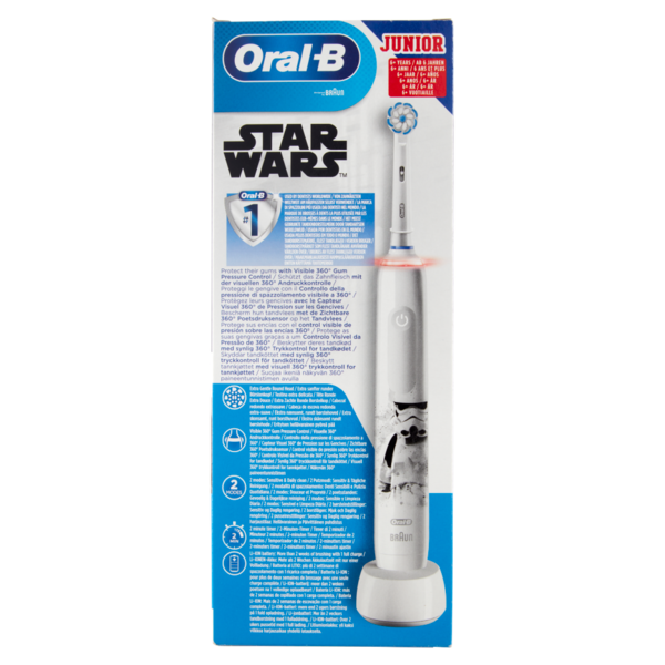Oral-B Power Spazzolino Elettrico Ricaricabile Pro3 Junior Star Wars +6 anni