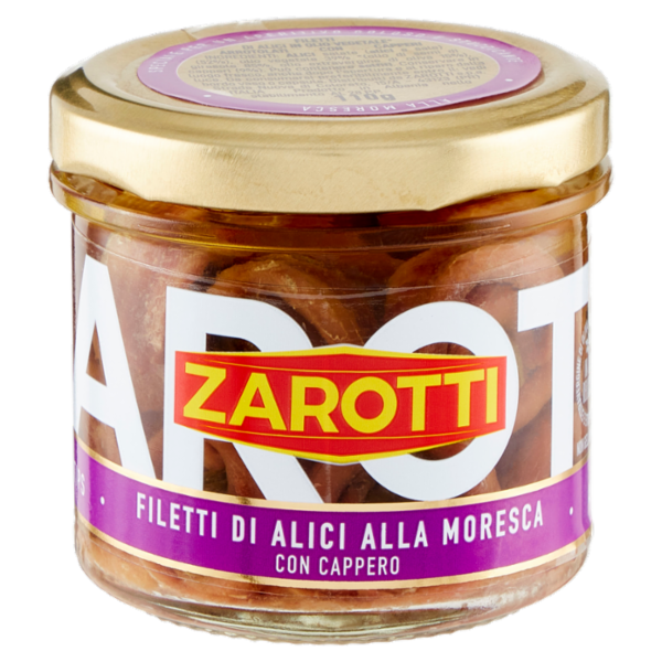 Zarotti Filetti di Alici alla Moresca con Cappero in Olio Delicato 110 g