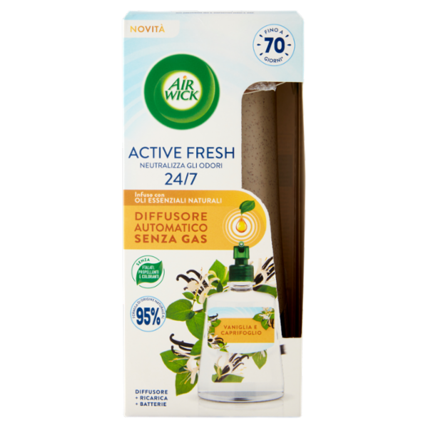 Air Wick Active Fresh Diffusore Automatico Vaniglia e Caprifoglio Profumatore per ambiente 228 ml