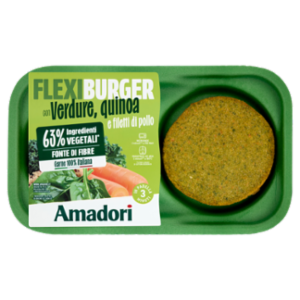 Amadori Hamburger Con Verdure, Quinoa e Filetti Di Pollo 0,190 Kg