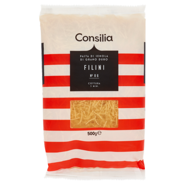 Consilia Pasta di Semola Trafilata al Teflon Filini 500 g