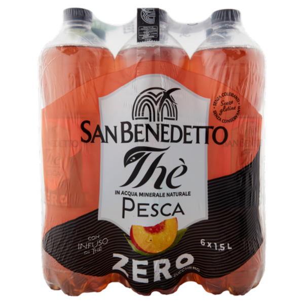 San Benedetto Thè Pesca Zero 6 x 1,5 L