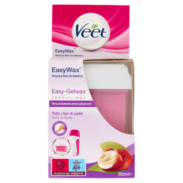 Veet Ricarica Depilatoria Roll-On Gambe e Braccia, 50ml
