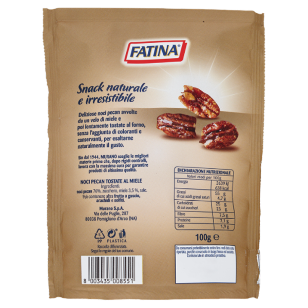 Fatina Noci Pecan Tostate al miele 100 g
