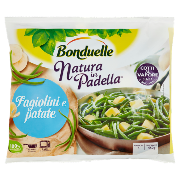 Bonduelle Natura in Padella Fagiolini e patate Surgelato 450 g
