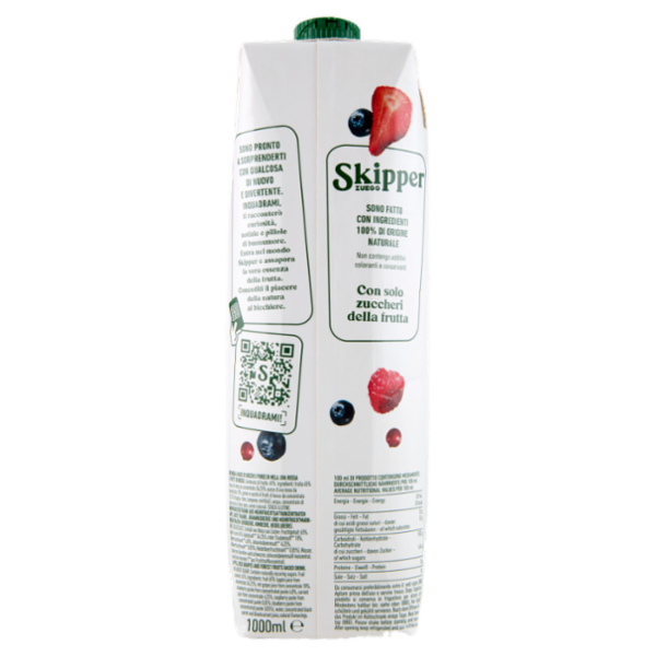 Zuegg Skipper Frutti di Bosco Senza zuccheri aggiunti 1000 ml
