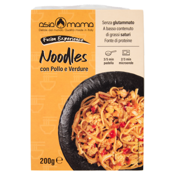 asia mama Fusion Experience Noodles con Pollo e Verdure 200 g