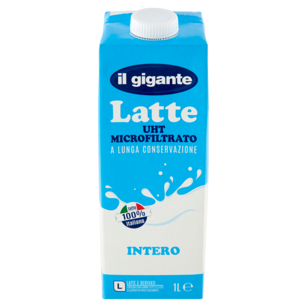 IL GIGANTE Latte UHT Microfiltrato a Lunga Conservazione Intero 1 L