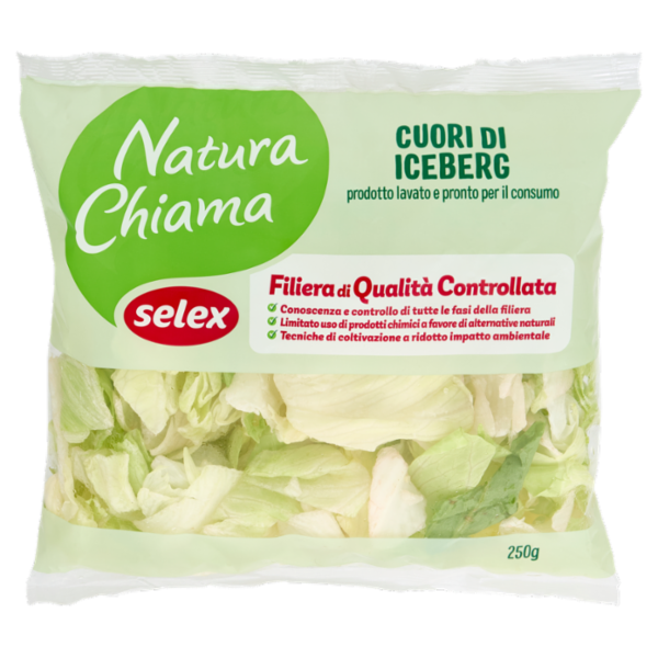 Selex Natura Chiama Cuori di Iceberg Lavati e Pronti per il Consumo 250 g