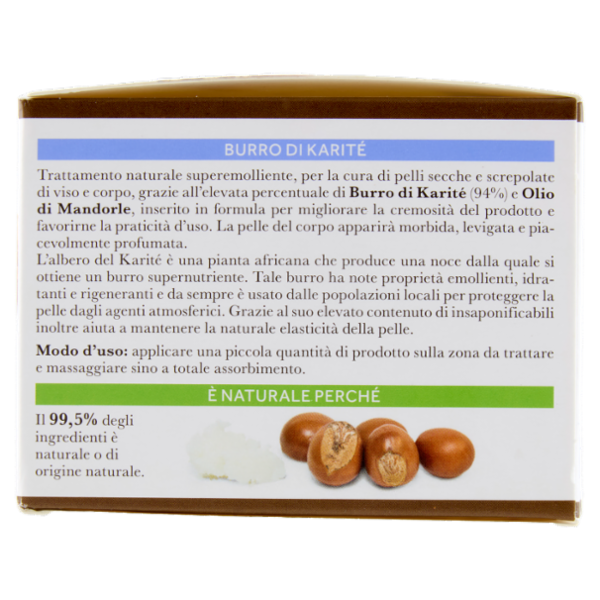 I Provenzali Burro di Karité Trattamento naturale per viso e corpo Pelli Secche e Screpolate 100 ml