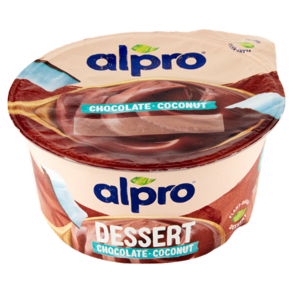 ALPRO Dessert Fresco 100% Vegetale, Gusto Cocco Cioccolato, Senza Lattosio, Senza Conservanti, 135g