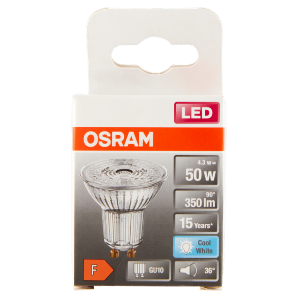 Osram Led Star Par16 50 36° GU10 Cool White 4.3 W