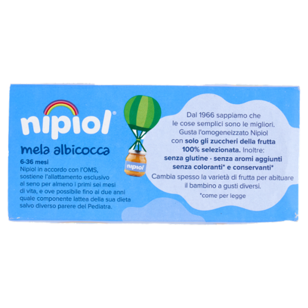 nipiol mela albicocca omogeneizzato 2 x 80 g