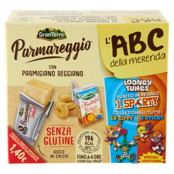 Parmareggio l'ABC della merenda con Parmigiano Reggiano e Taralli Senza Glutine