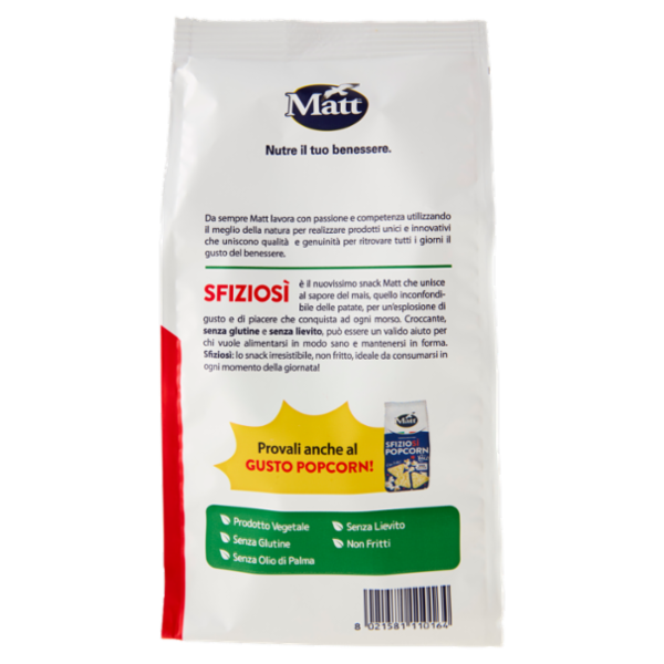 Matt Sfiziosì Potatoes Triangolini di Patate e Mais 60 g
