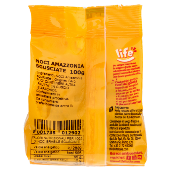 life Noci Amazzonia Sgusciate 100 g