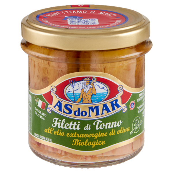 Asdomar Filetti di Tonno all'olio extravergine di oliva Biologico 150 g