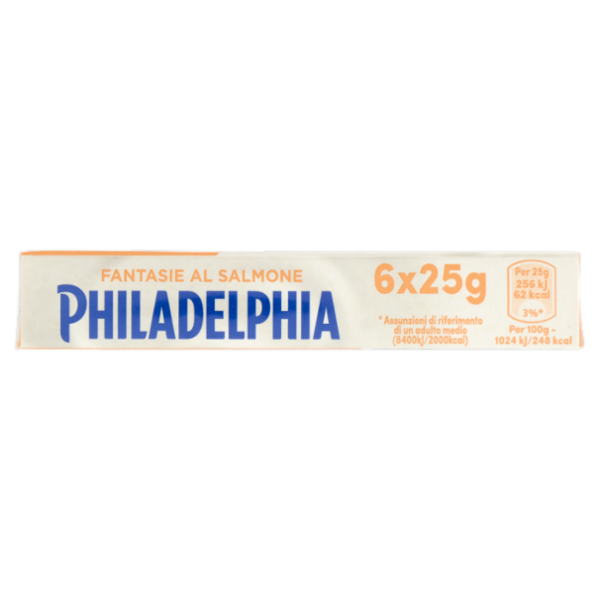 Philadelphia Formaggio Fresco Spalmabile al Salmone - 6 x 25g