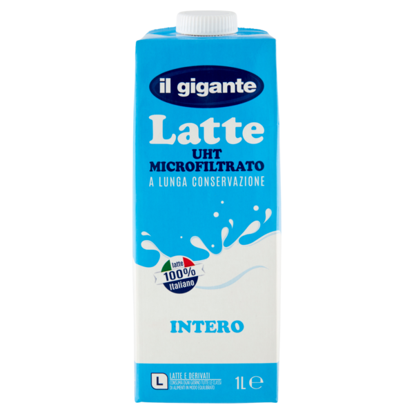 IL GIGANTE Latte UHT Microfiltrato a Lunga Conservazione Intero 1 L