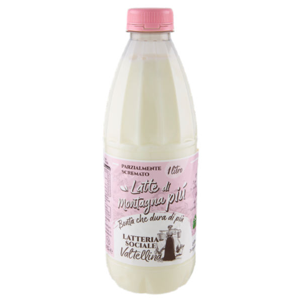 Latteria Sociale Valtellina Latte di Montagna più Parzialmente Scremato 1 litro