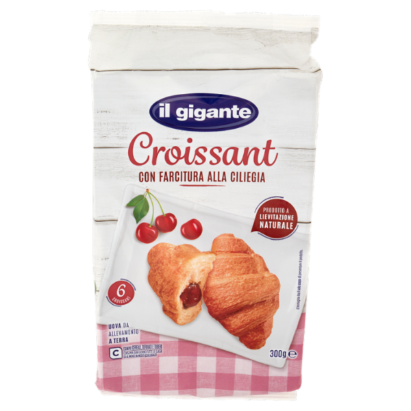 IL GIGANTE Croissant con Farcitura alla Ciliegia 6 x 50 g