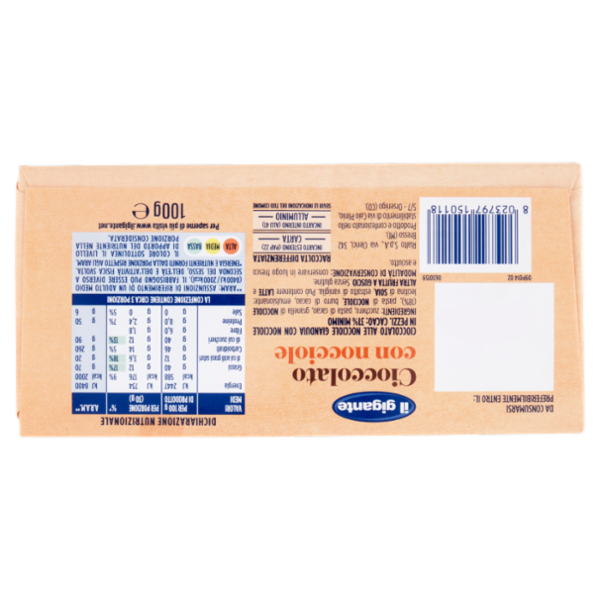 IL GIGANTE Cioccolato con nocciole 100 g