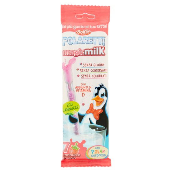 Polaretti magicmilk cannucce fragola 7 x 6,5 g