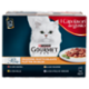 PURINA GOURMET Perle Ricette Delicate Filettini in Salsa Anatra, Pollo, Tacchino, Vitello 12x85g