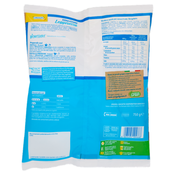 Orogel Il Benessere Minestrone Leggerezza Surgelati 750 g
