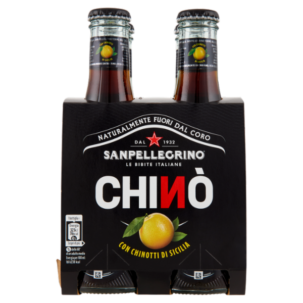 BIBITE SANPELLEGRINO, Bevande Gassate, Chinò, Vetro 4x20cl