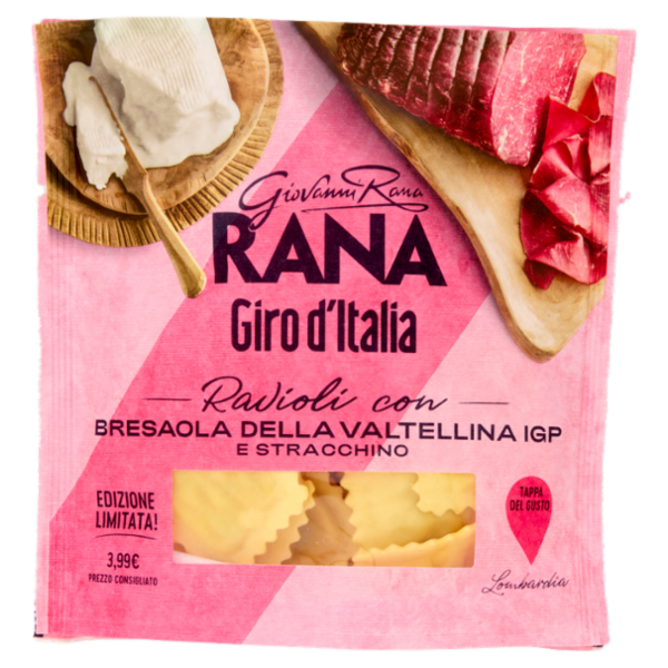 Giovanni Rana Giro d'Italia Ravioli con Bresaola della Valtellina IGP e Stracchino 250 g