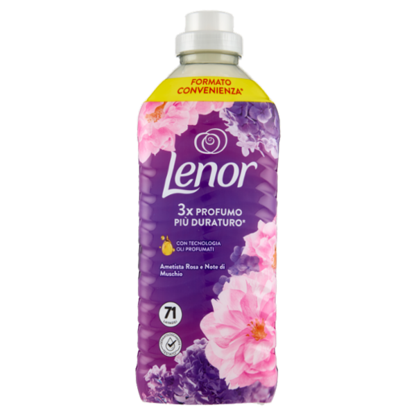 Lenor Ammorbidente Lavatrice Concentrato, Ametista Rosa e Note di Muschio, 71 Lavaggi 1,491 L