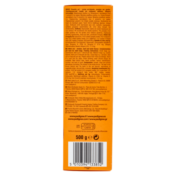 Pedigree Biscrok Biscotti Cane Multi Mix 500 g