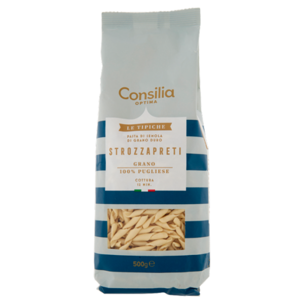 Consilia Optima Pasta Fresca di Semola Strozzapreti 100% Puglia 500 g