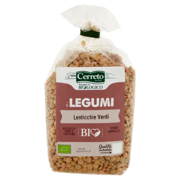 Cerreto i Legumi Lenticchie Verdi Bio 350 g