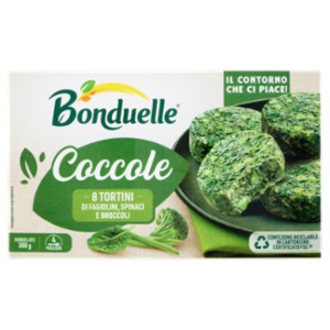 Bonduelle Coccole 8 Tortini Di Fagiolini, Spinaci e Broccoli Surgelato 300 g