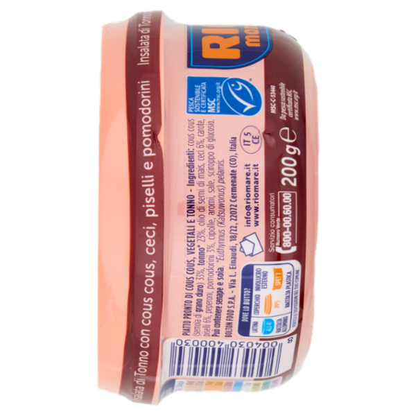 Rio mare Insalatissime Insalata di Tonno cous cous con ceci, piselli e pomodorini 200 g