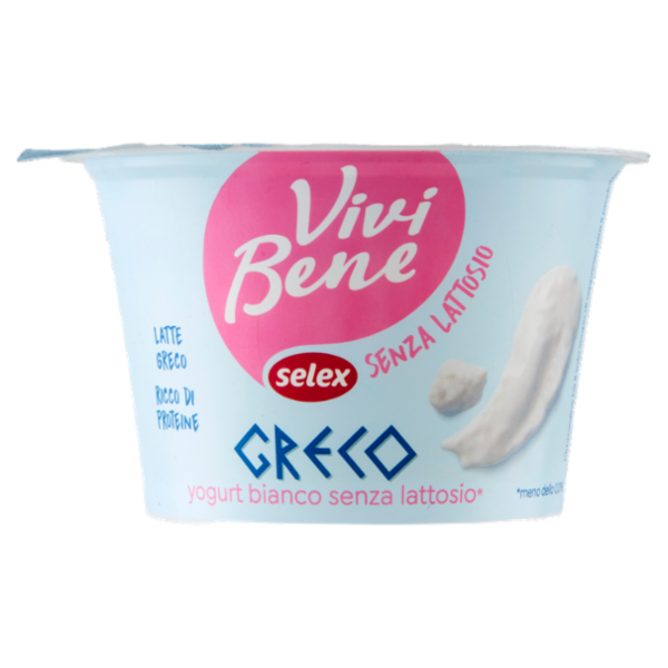 Selex Vivi Bene Yogurt Greco Bianco Senza Lattosio 150 g