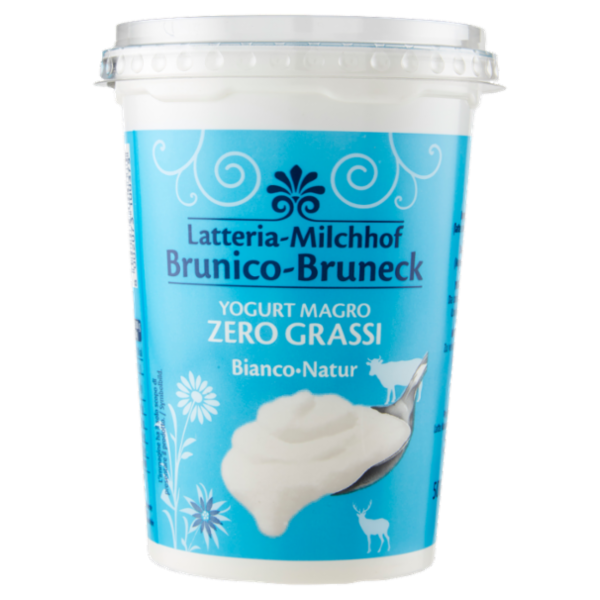 Latteria Brunico Yogurt Magro Zero Grassi Bianco 500 g