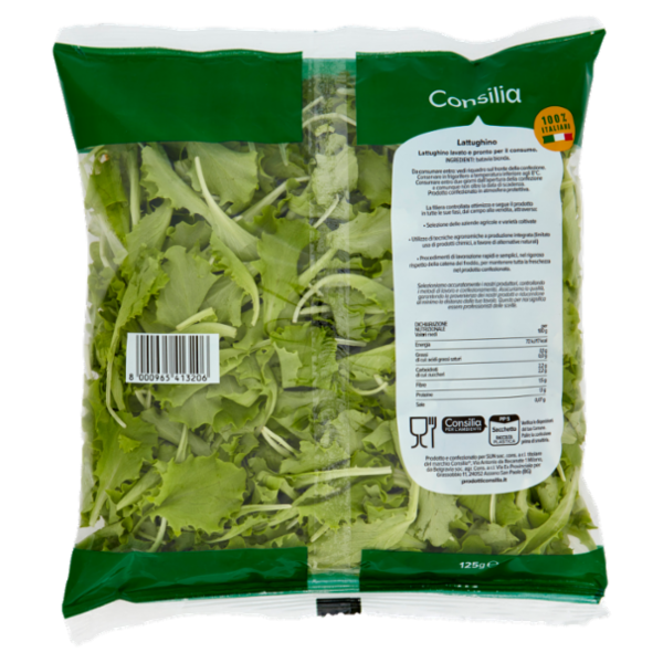 Consilia Lattughino Lavato e Pronto per il Consumo 125 g