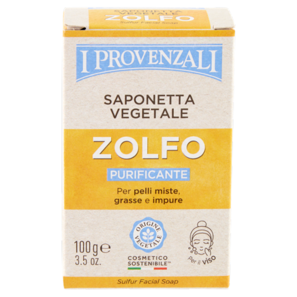 I Provenzali Saponetta Vegetale Zolfo Purificante 100 g