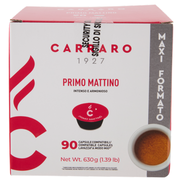 Carraro Primo Mattino Capsule Compatibili Lavazza* A Modo Mio* 90 x 7 g
