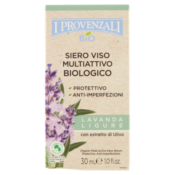 I Provenzali Bio Siero Viso Multiattivo Biologico Lavanda Ligure 30 mL
