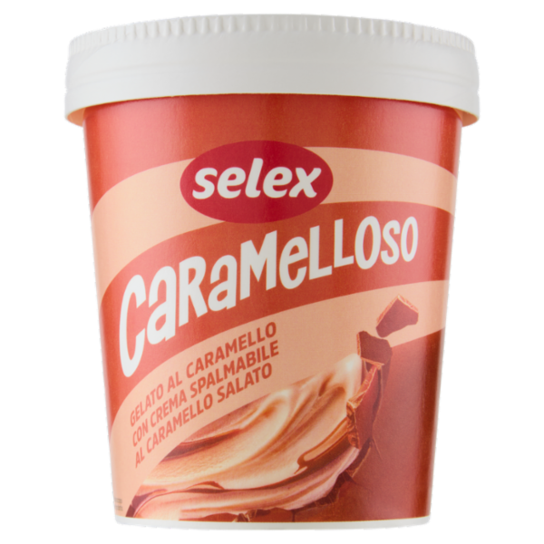 Selex Gelato al Caramello con Crema Spalmabile al Caramello Salato 230 g